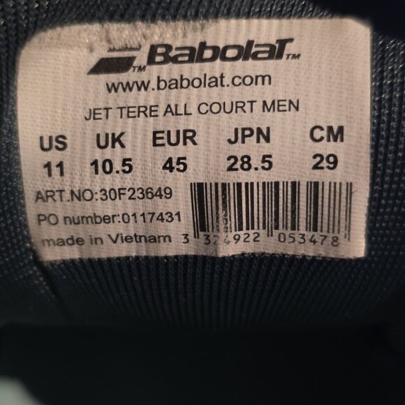 Babolat Jet Tere All Court Mens Athletic Shoes Size 11 Pickleball Tennis - Picture 10 of 10
